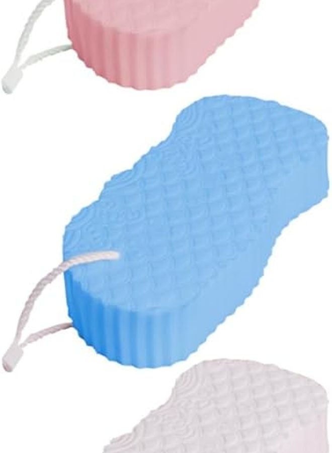 3Pcs PVA Bath Sponges Soft Exfoliating Back Scrubber For Face And Body Skin Care Pink Blue White - Image 1